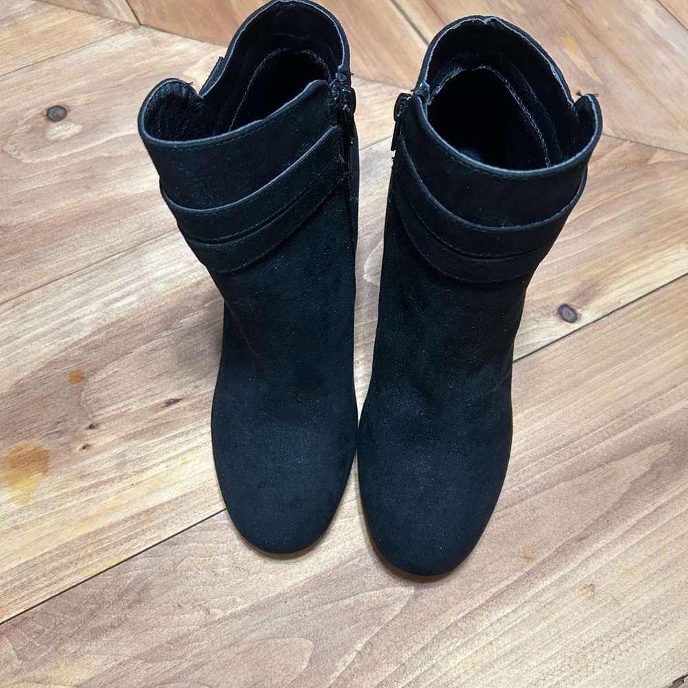 JustFab Sleek Black Ankle Booties